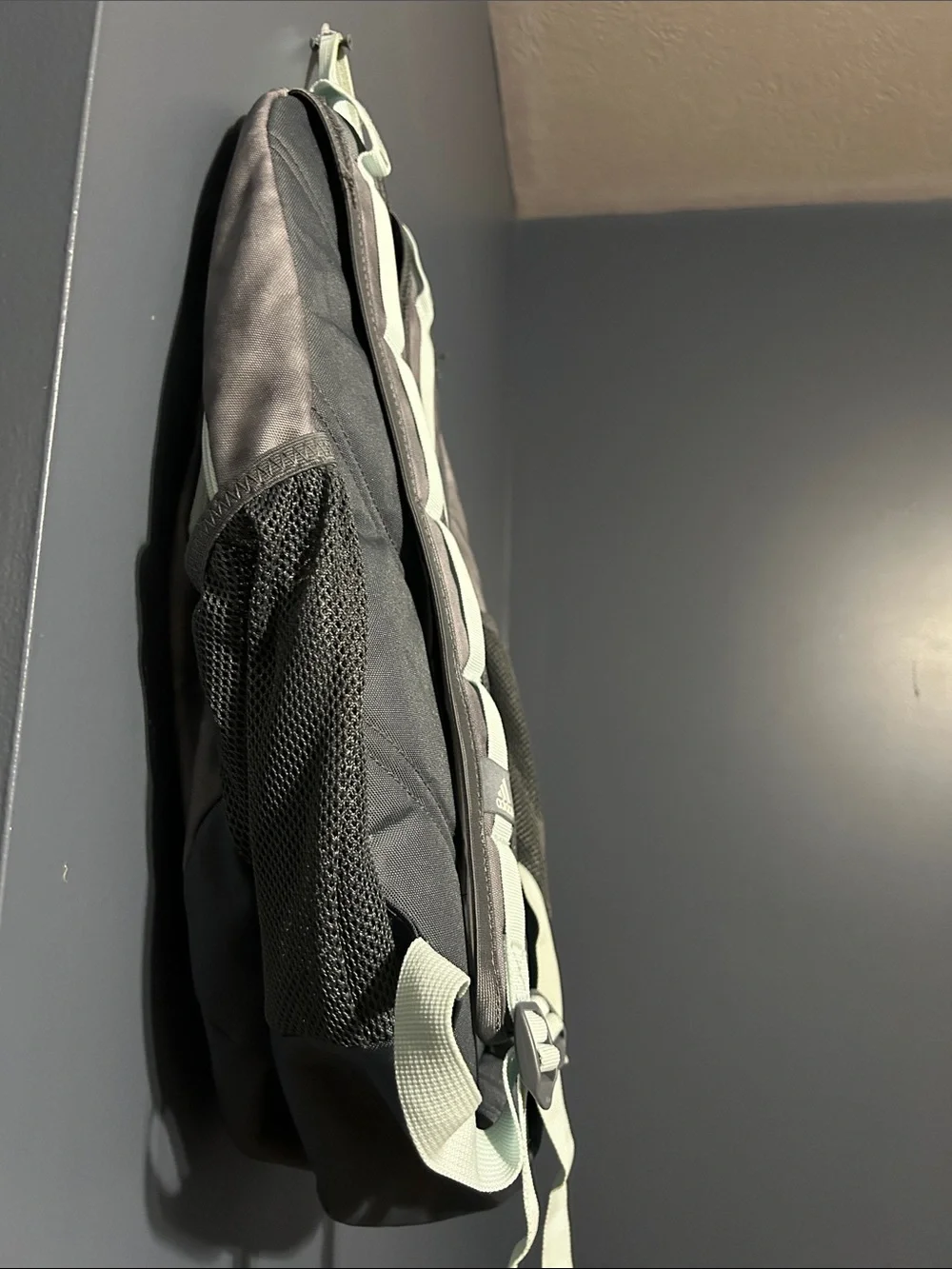 adidas Gray Backpack with Mint Trim